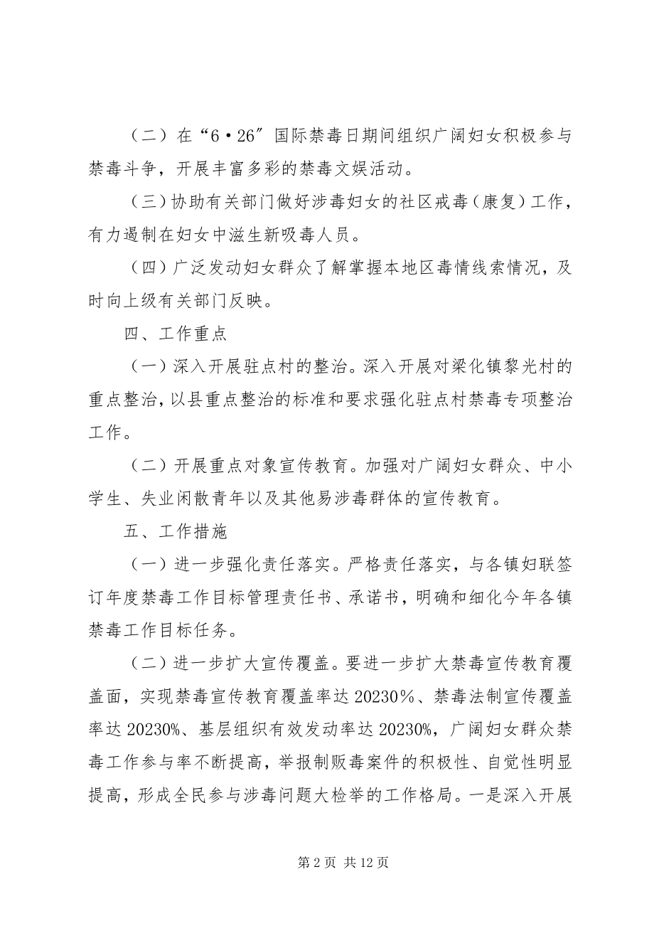 2023年县妇联禁毒专项整治行动工作方案.docx_第2页