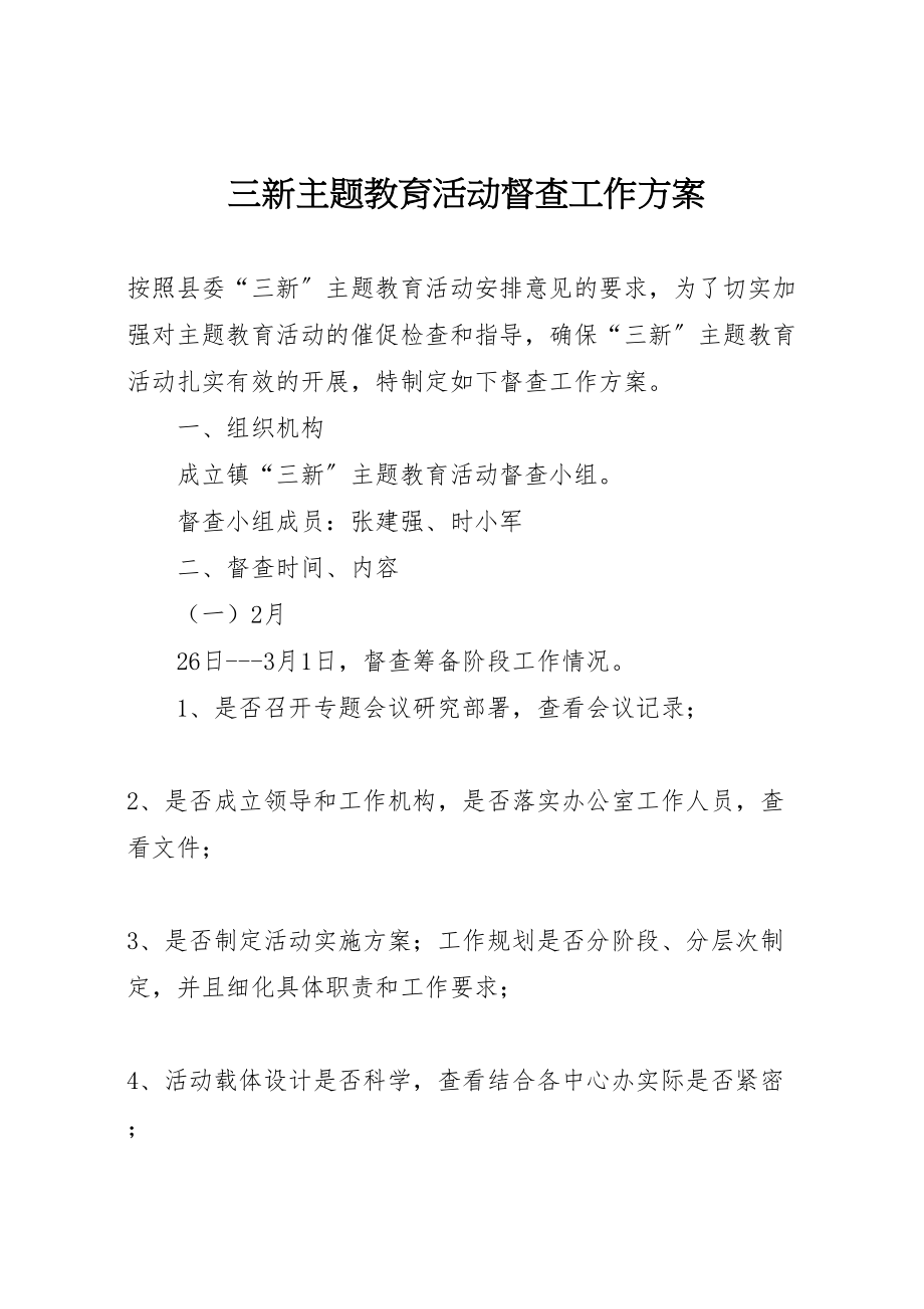 2023年三新主题教育活动督查工作方案.doc_第1页