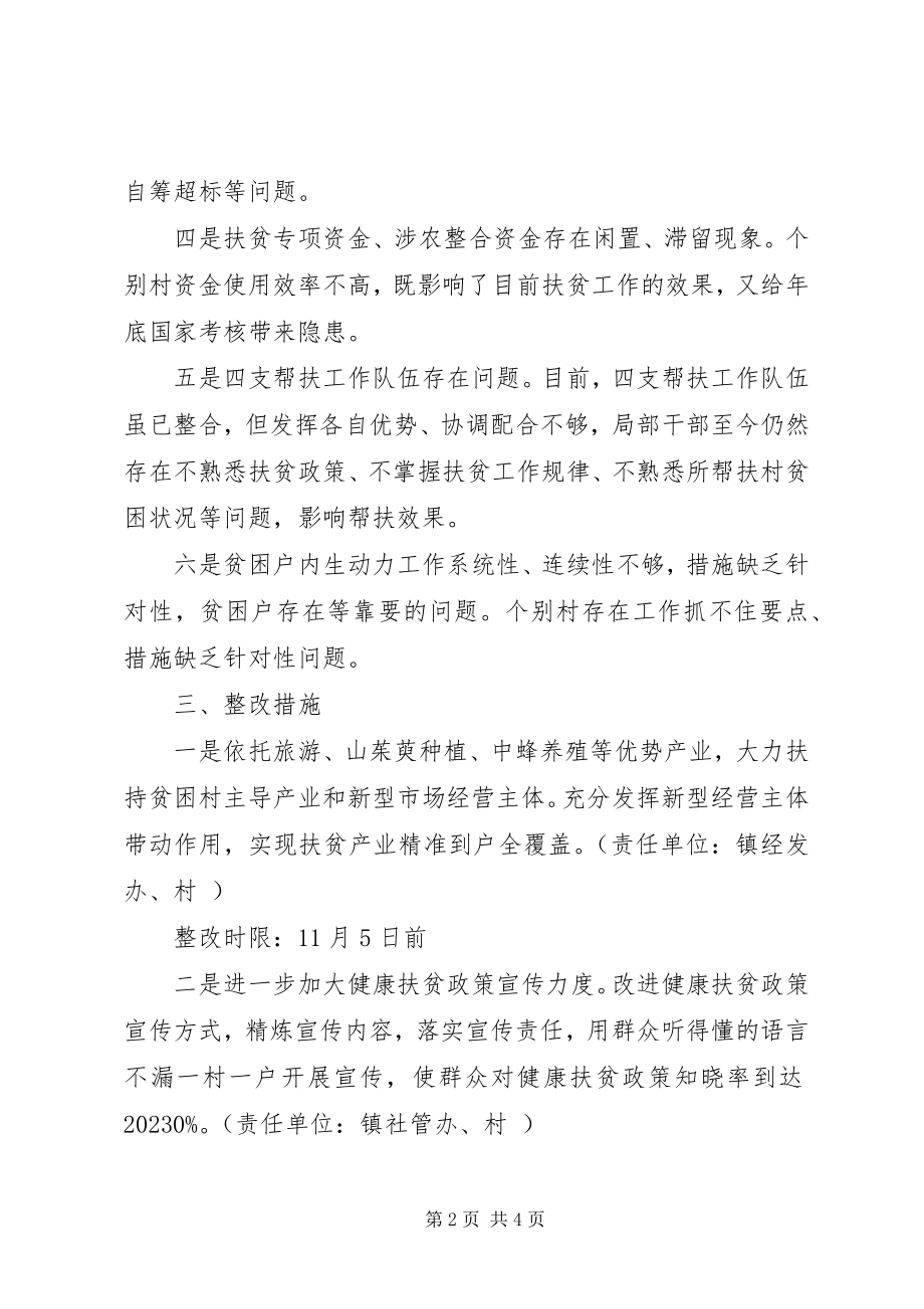 2023年乡镇第三季度脱贫攻坚交叉检查反馈问题整改工作方案.docx_第2页