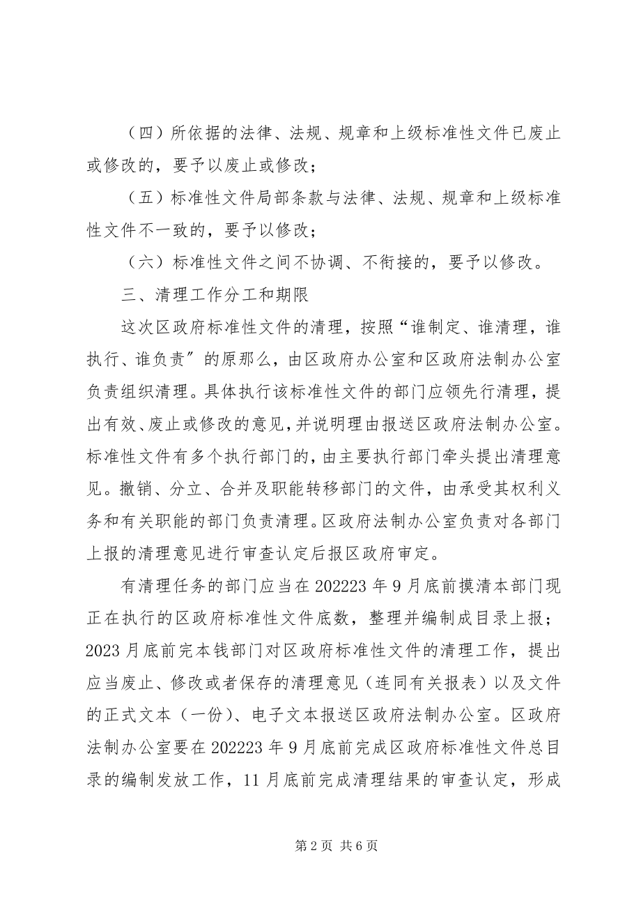 2023年区规范性文件清理工作方案.docx_第2页