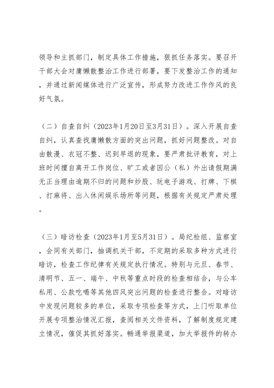 2023年专项整治方案年县区商务局庸懒散专项整治工作方案 .doc_第3页