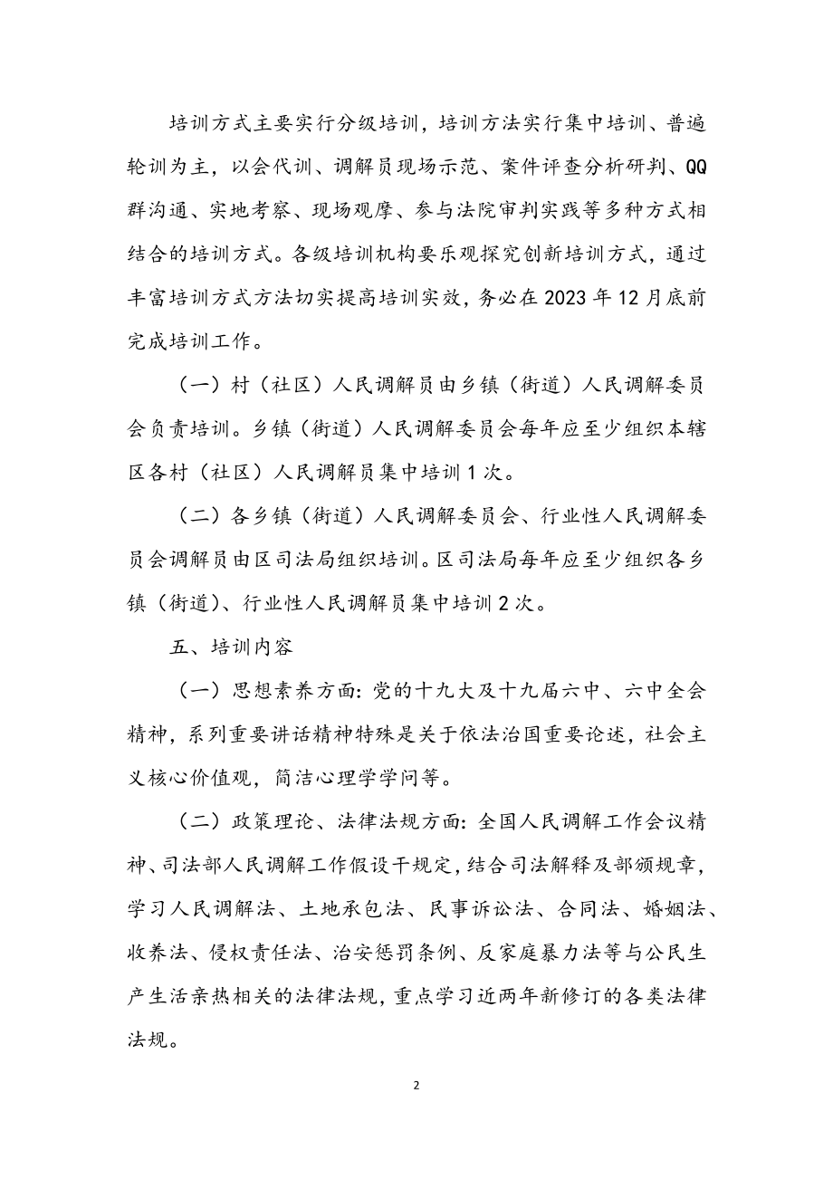 2023年人民调解员培训工作方案.docx_第2页