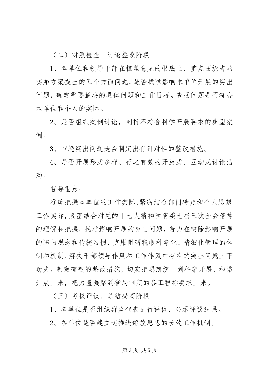 2023年国家税务局解放思想大讨论活动督导工作方案.docx_第3页