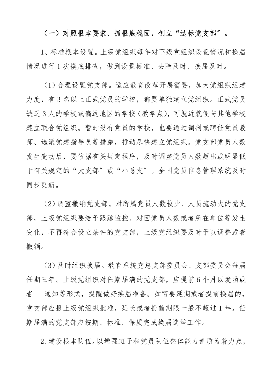 2023年党支部标准化规范化创建项目工作方案精编.docx_第2页