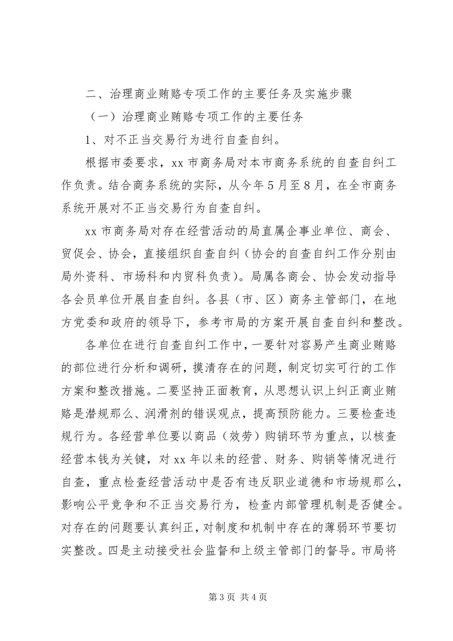 2023年全市商务系统治理商业贿赂专项治理工作方案.docx_第3页