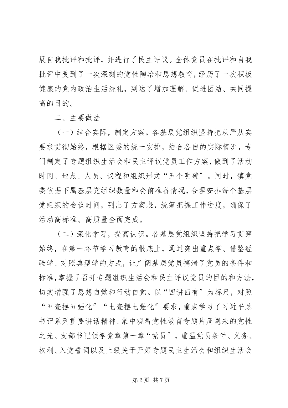 2023年XXX组织生活会和民主评议党员工作情况报告.docx_第2页