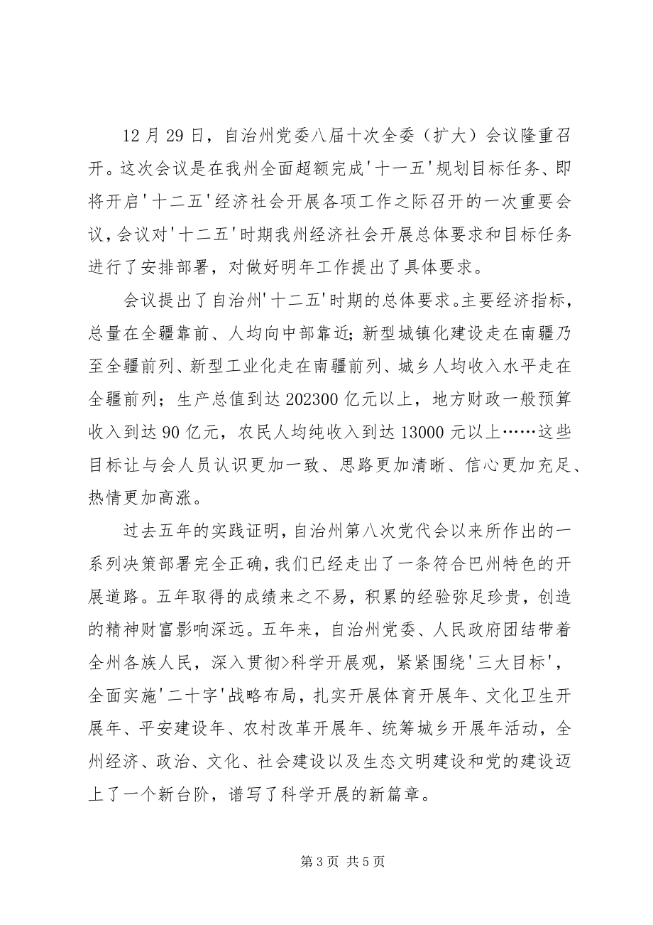 2023年XX县区委三届十次扩大会议心得体会新编.docx_第3页