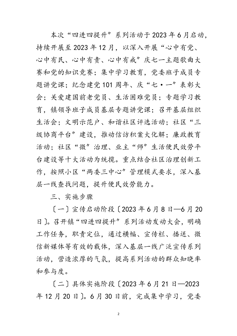 2023年党员干部“四进四提升”系列活动工作方案范文.doc_第2页