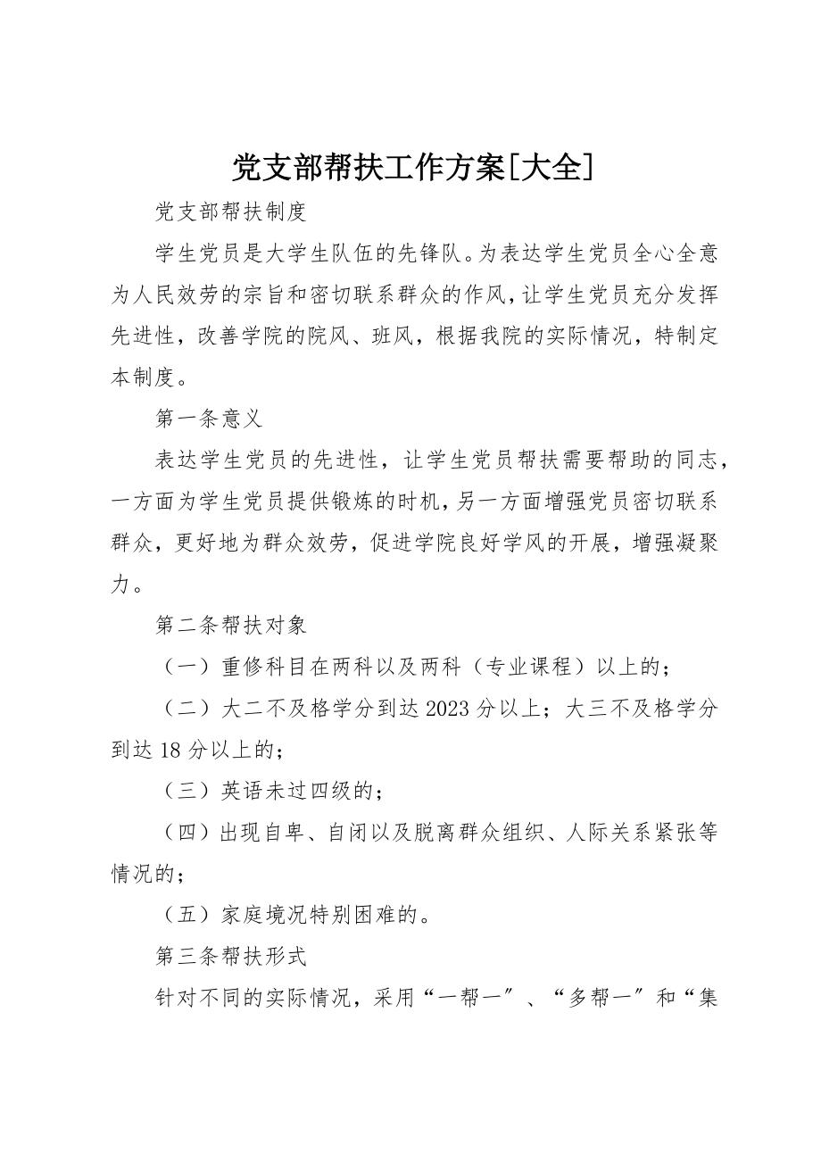 2023年党支部帮扶工作方案大全.docx_第1页