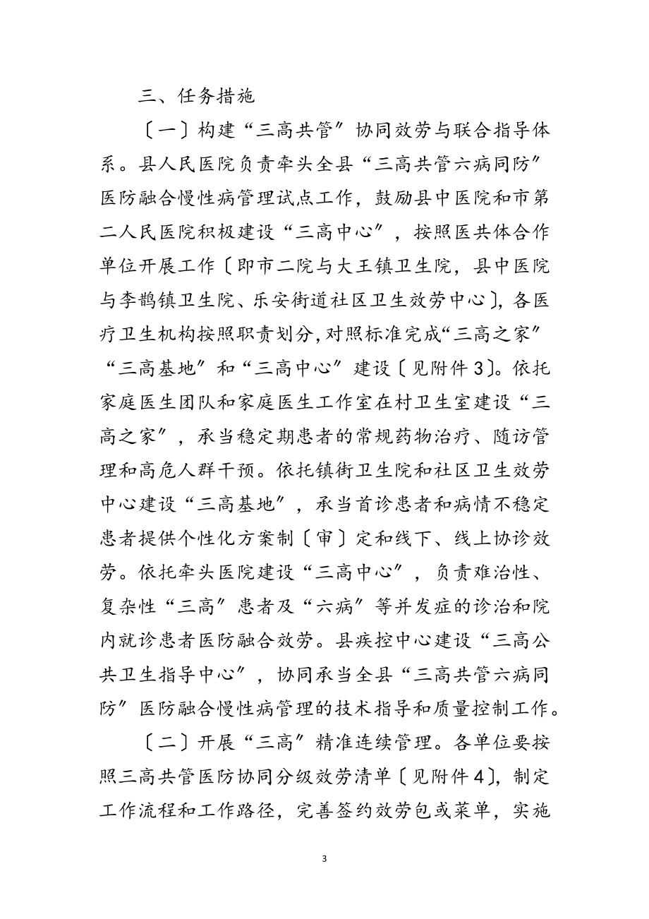 2023年医防融合慢性病管理试点工作方案范文.doc_第3页