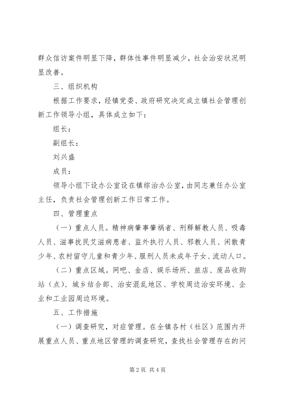 2023年乡镇社会管理创新工作方案.docx_第2页