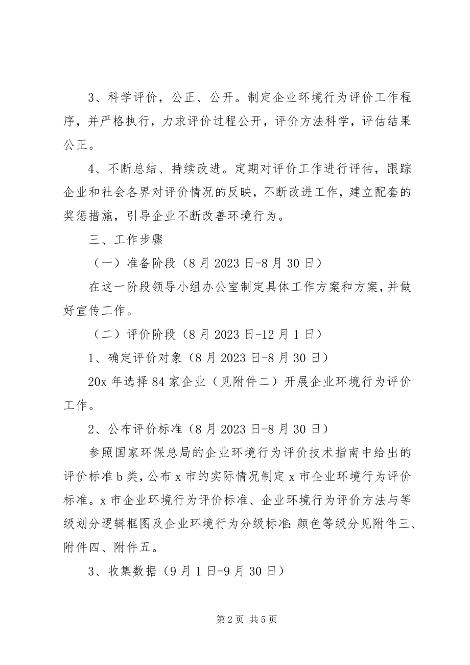 2023年企业环境行为评价工作方案.docx_第2页