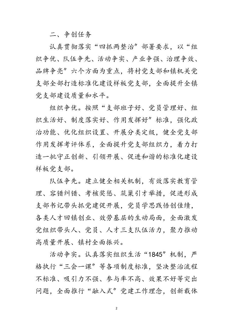 2023年乡镇党支部建设标准化工作方案范文.doc_第2页