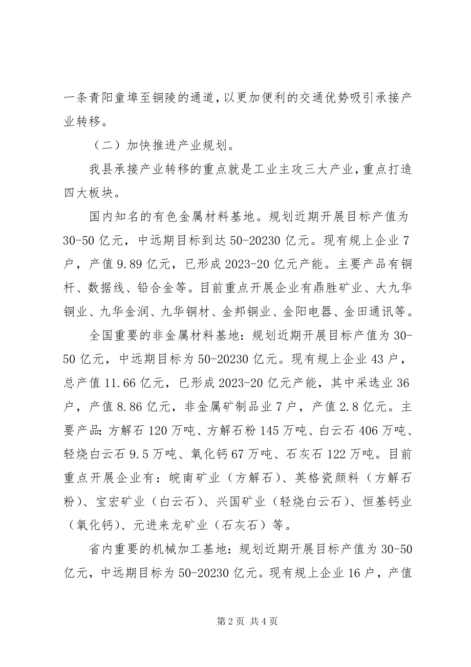 2023年县政府承接产业转移工作方案.docx_第2页