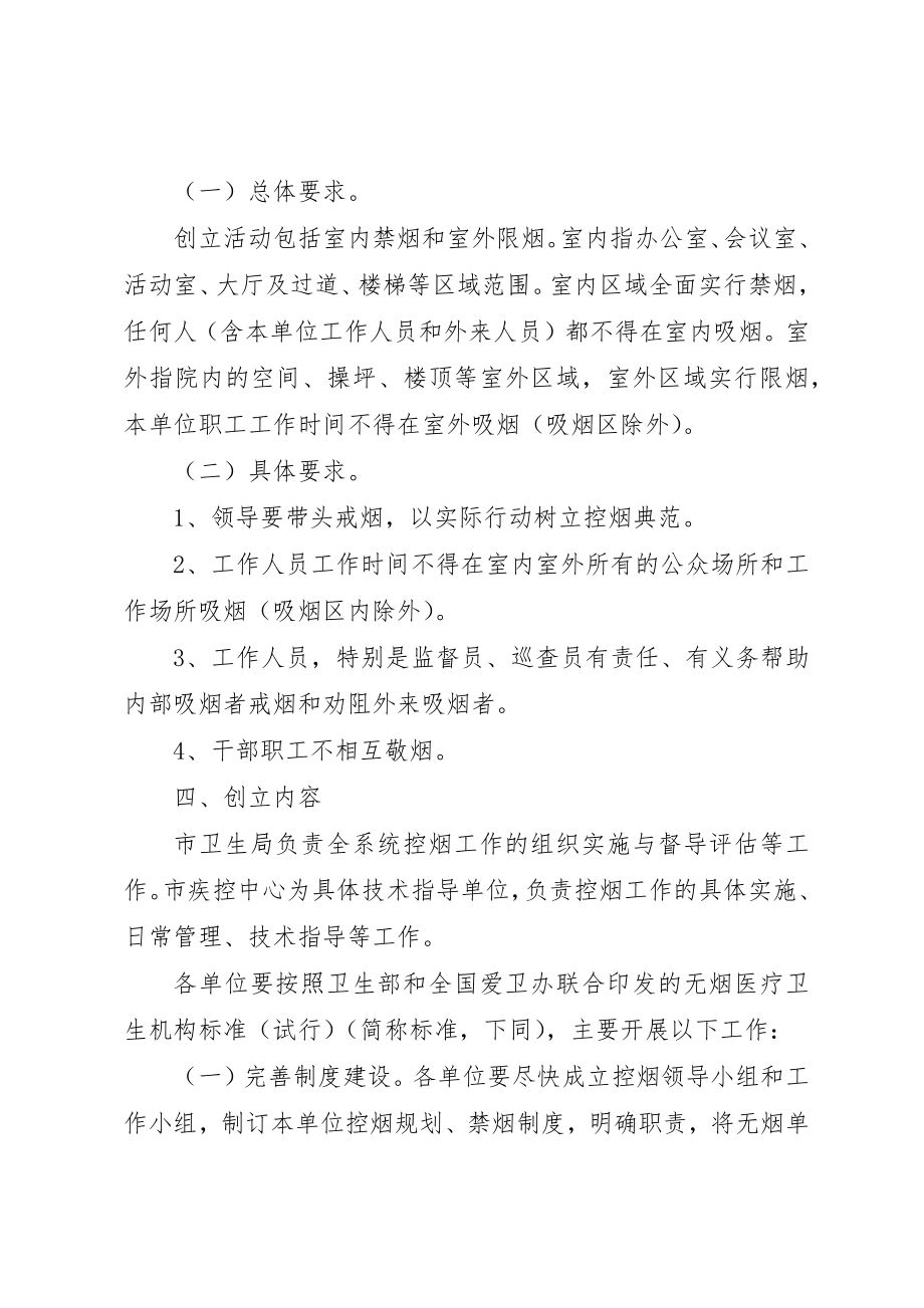 2023年创建无烟机构工作方案新编.docx_第2页