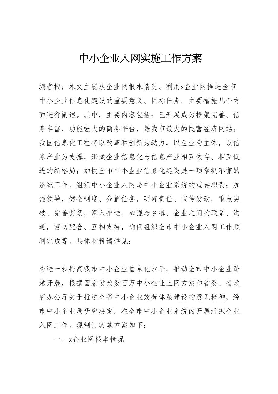 2023年中小企业入网实施工作方案.doc_第1页