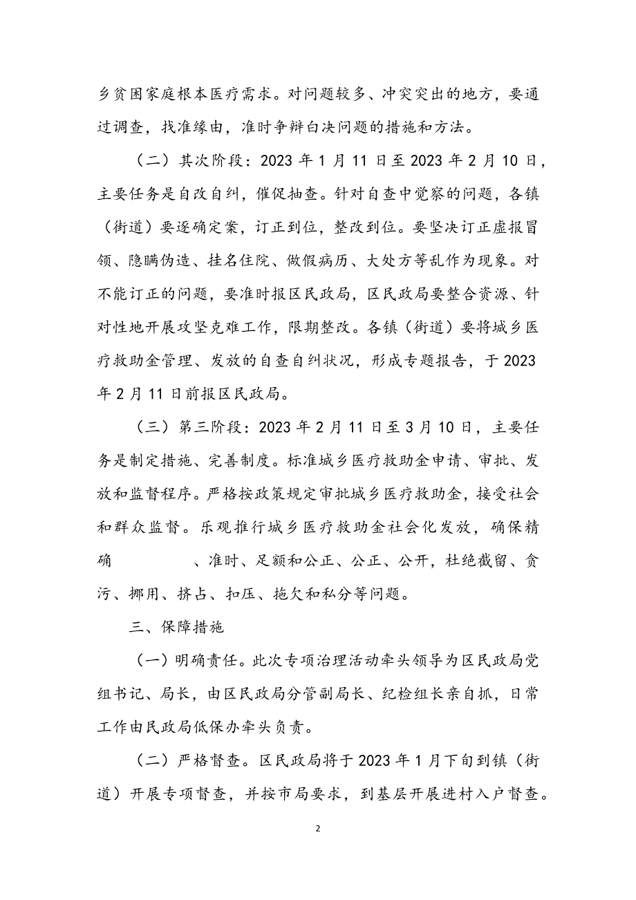 2023年医疗救助专项治理工作方案.docx_第2页