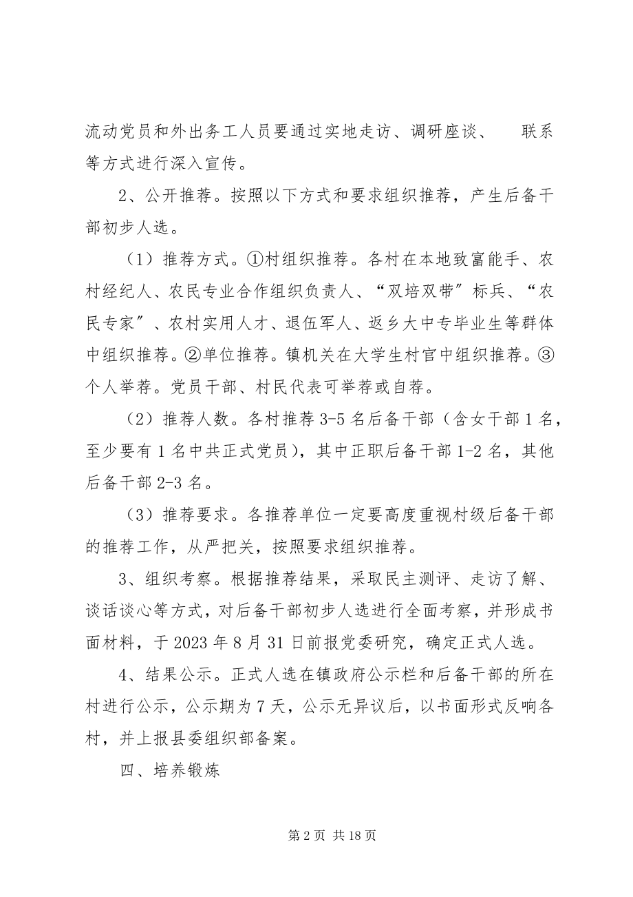 2023年后备干部推荐培养工作方案.docx_第2页