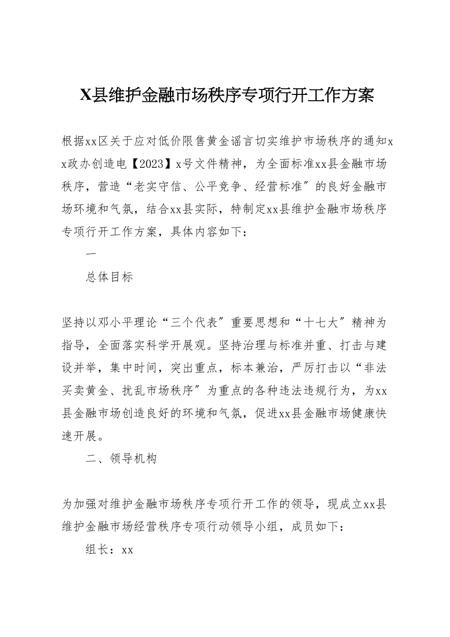 2023年县维护金融市场秩序专项行动工作方案 .doc_第1页