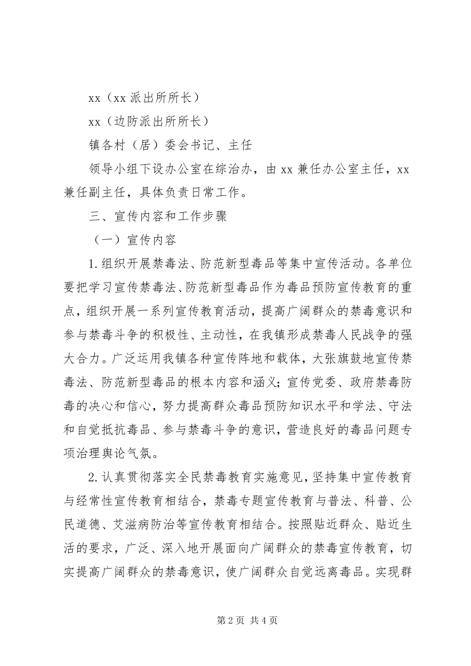 2023年乡镇毒品预防宣传教育工作方案.docx_第2页