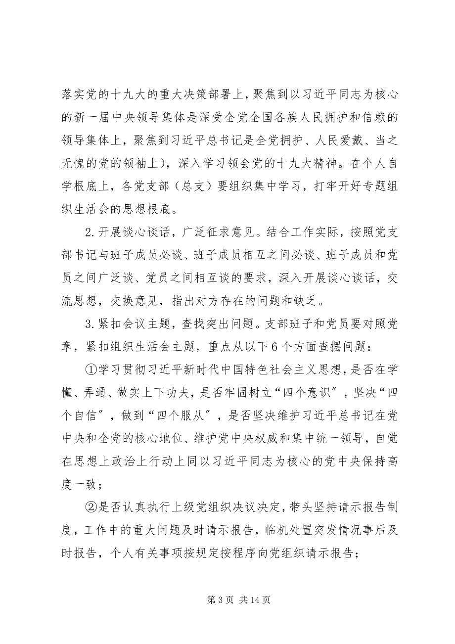 2023年党支部专题组织生活会和民主评议党员工作方案.docx_第3页