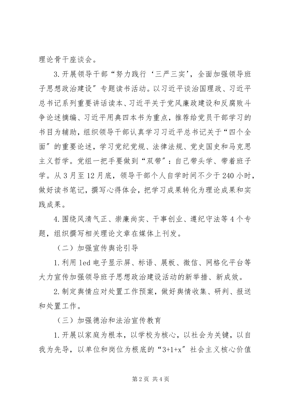 2023年加强领导班子思想政治建设宣传工作方案.docx_第2页