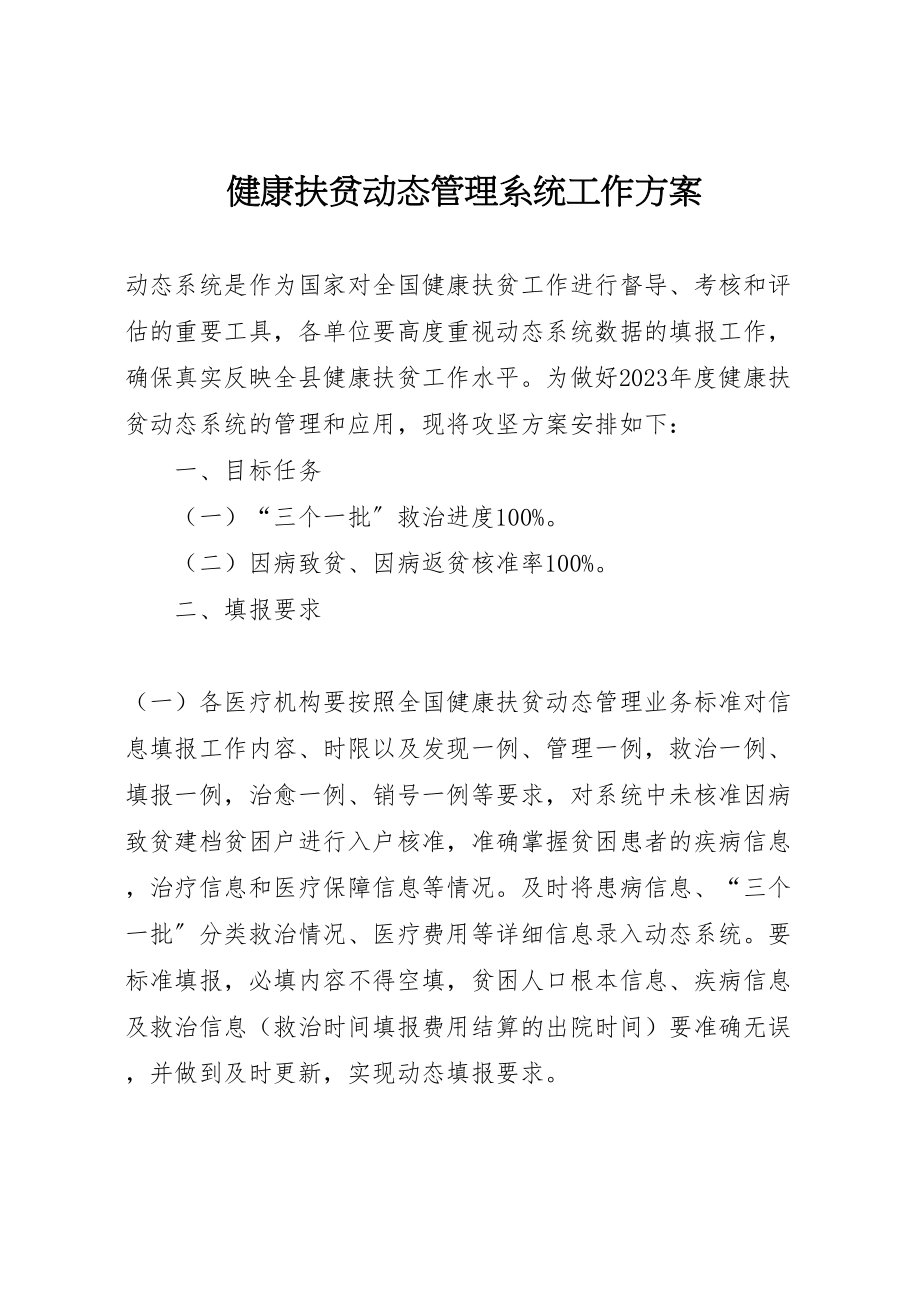 2023年健康扶贫动态管理系统工作方案.doc_第1页