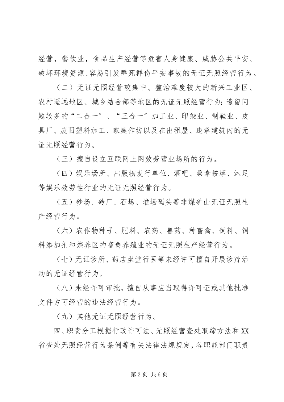 2023年乡镇无证经营专项整治工作方案.docx_第2页