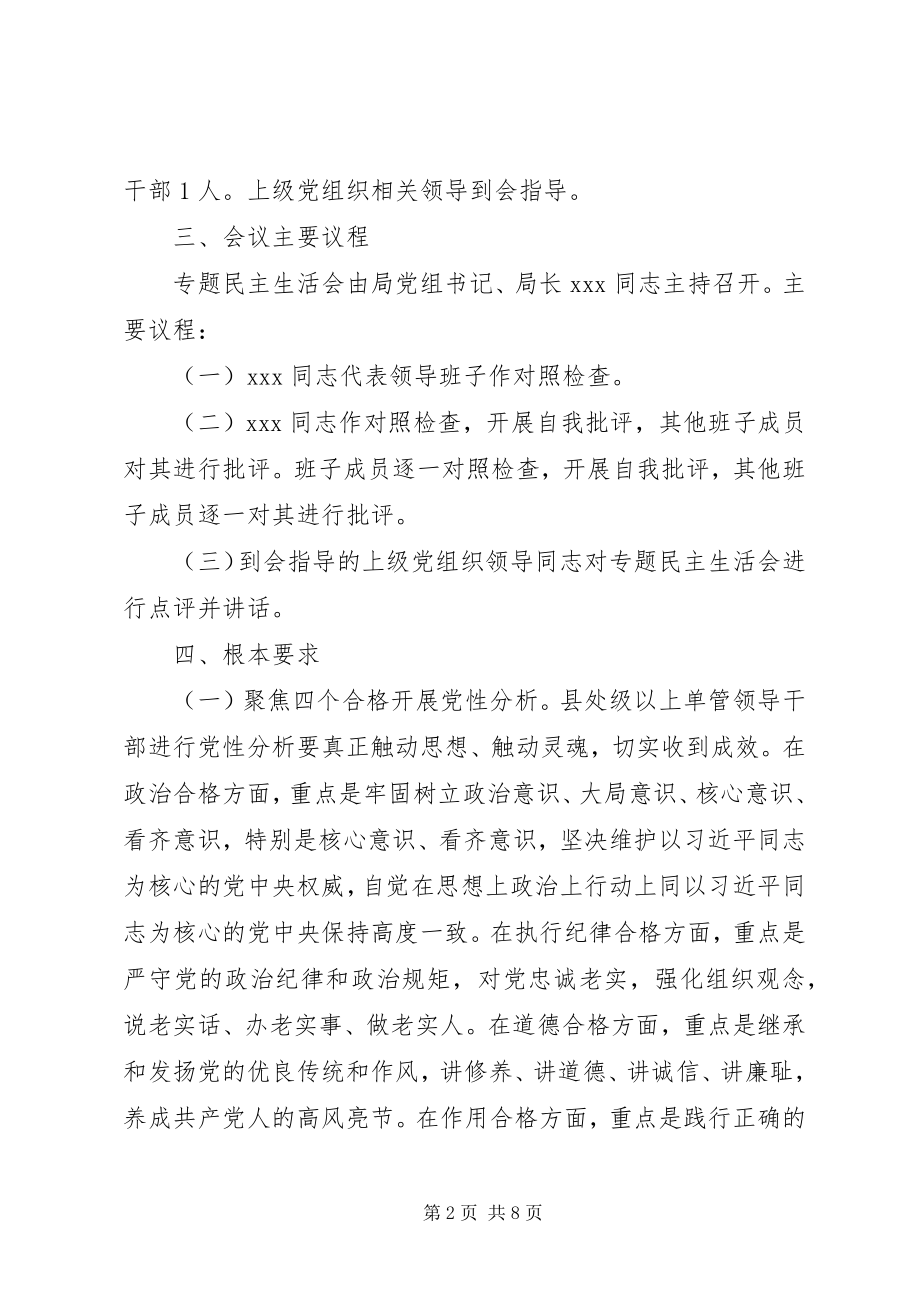 2023年两学一做专题民主生活会方案度民主生活会工作方案.docx_第2页