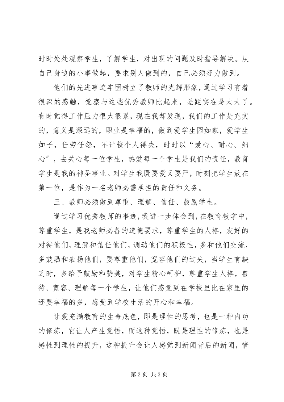 2023年XX优秀教师学习心得体会新编.docx_第2页