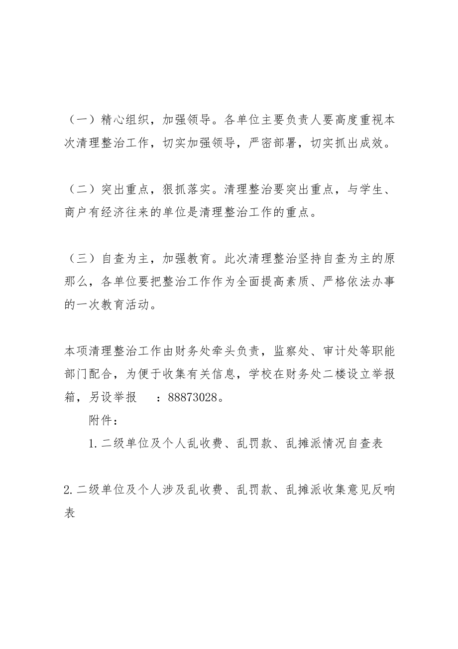 2023年南湖师大附中清理整治乱收费乱罚款乱摊派工作方案.doc_第3页