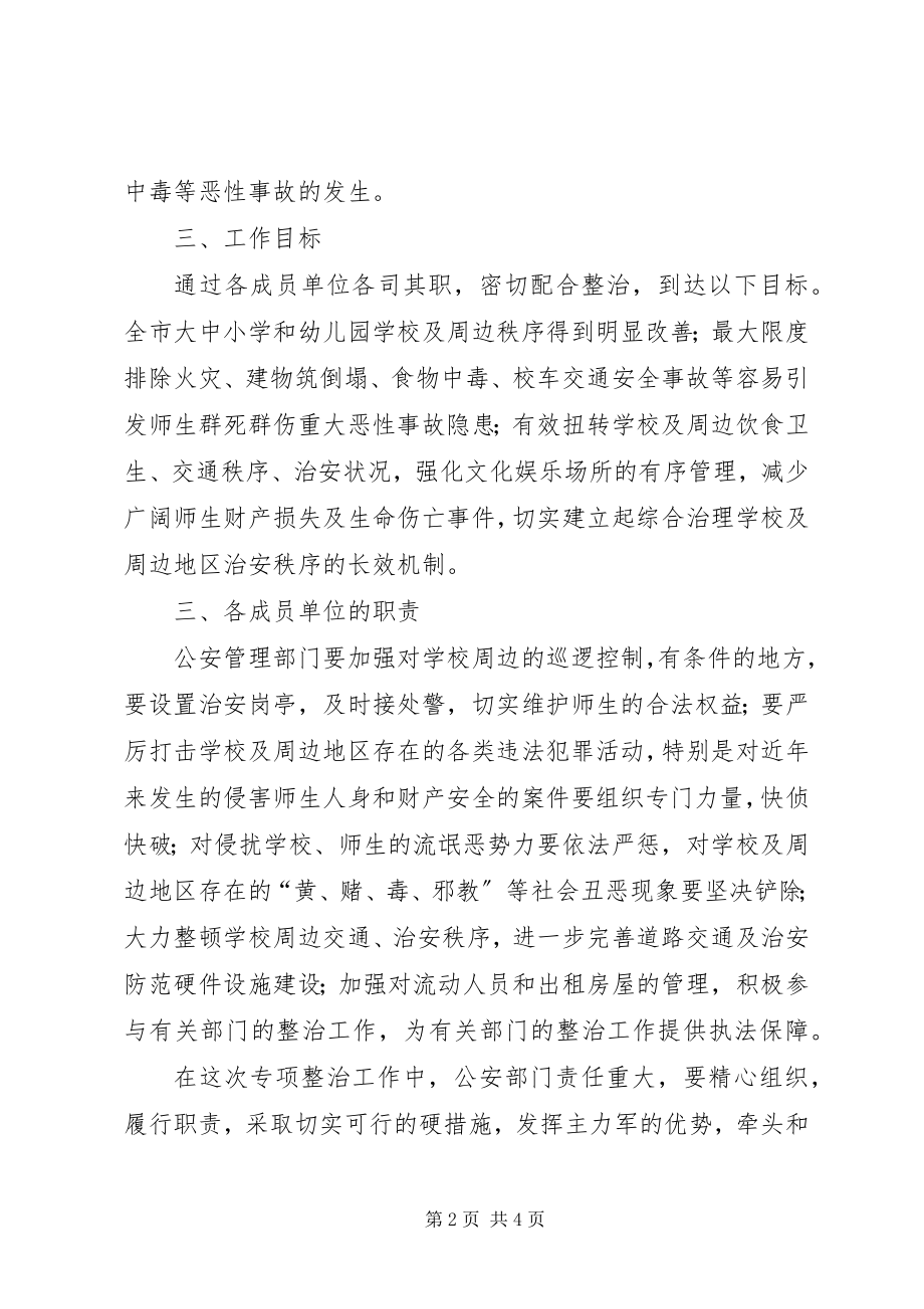 2023年做好校园及周边地区治安综合治理工作方案.docx_第2页