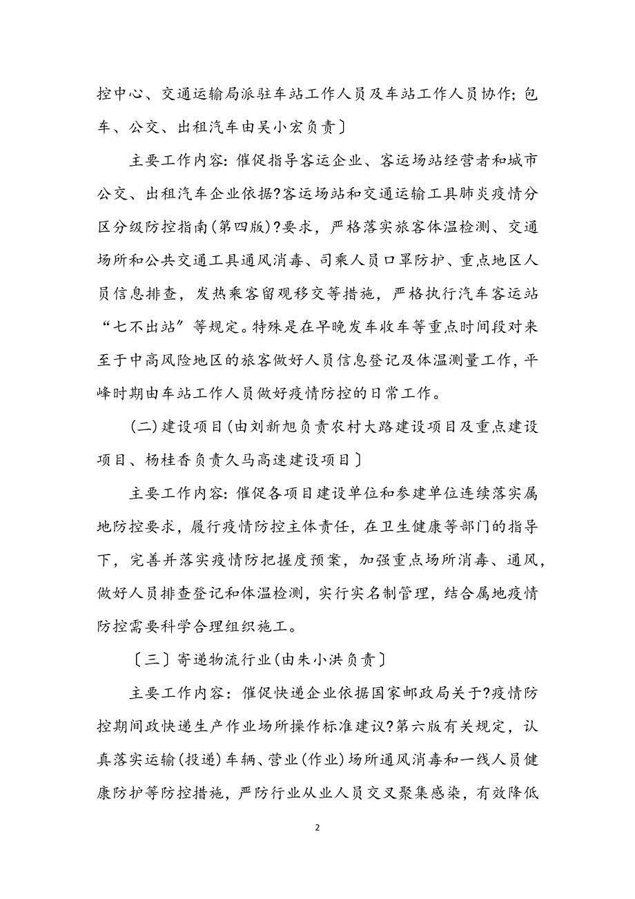 2023年交通运输行业应对肺炎工作方案.docx_第2页