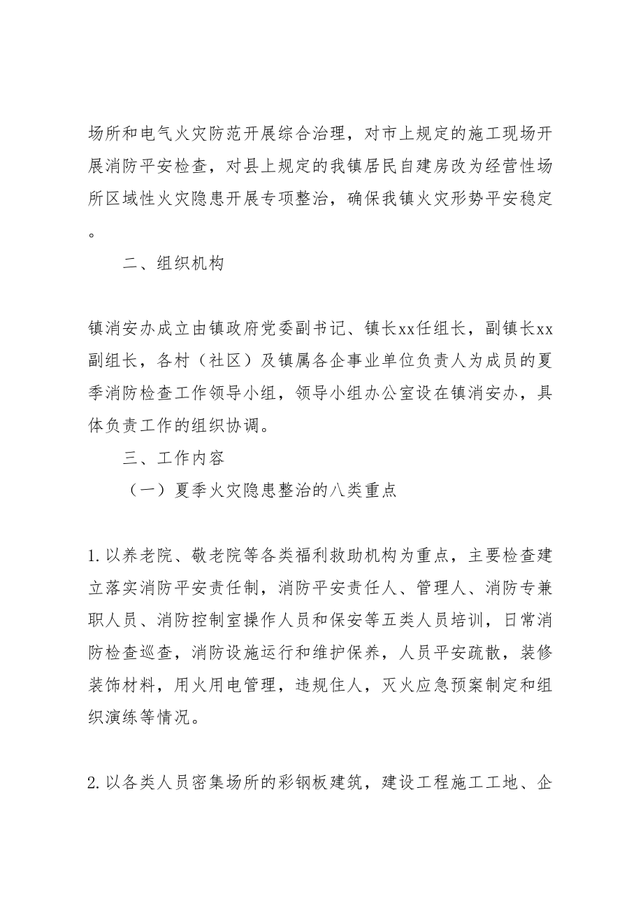 2023年全镇夏季消防检查工作方案范文.doc_第2页