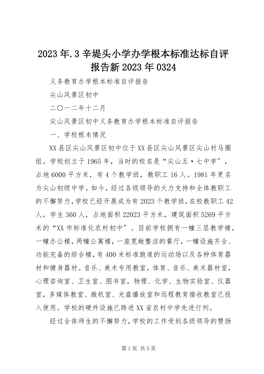 2023年3辛堤头小学办学基本标准达标自评报告新0324.docx_第1页