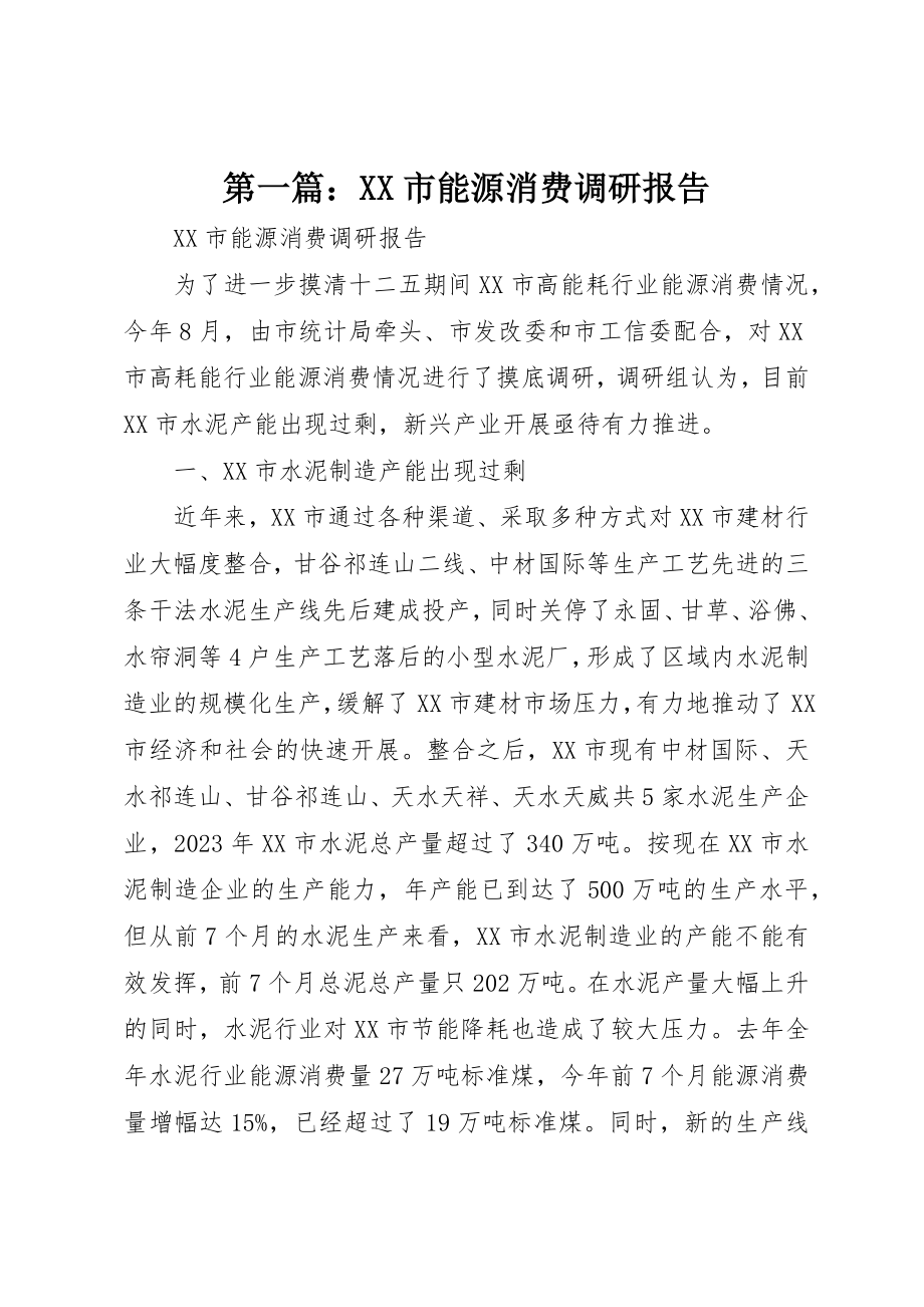 2023年xxXX市能源消费调研报告新编.docx_第1页