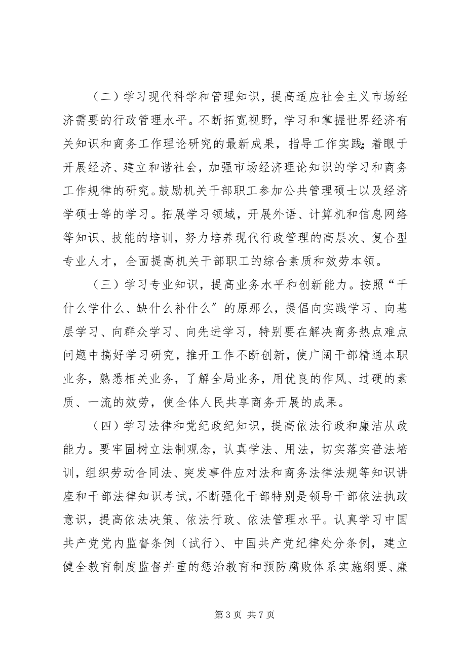 2023年商务局创建学习型机关工作方案.docx_第3页