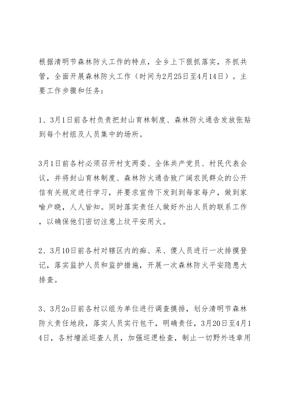 2023年乡镇清明期间的森林防火工作方案.doc_第2页