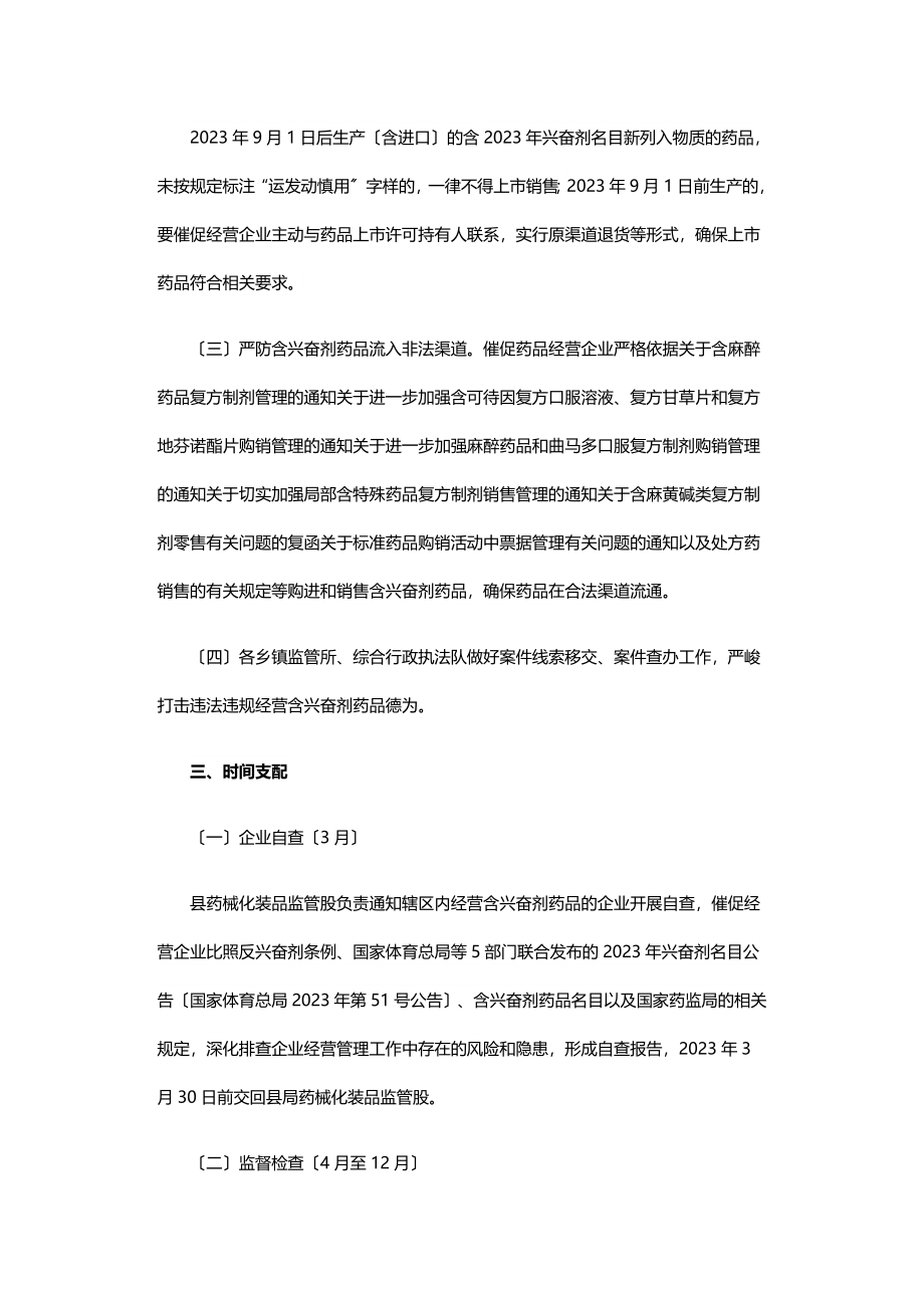 2023年含兴奋剂药品经营专项检查工作方案.doc_第2页