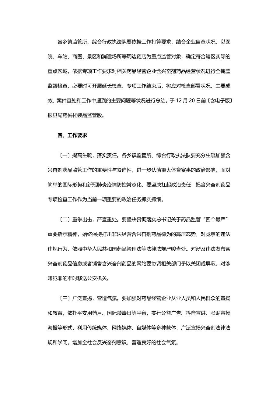 2023年含兴奋剂药品经营专项检查工作方案.doc_第3页