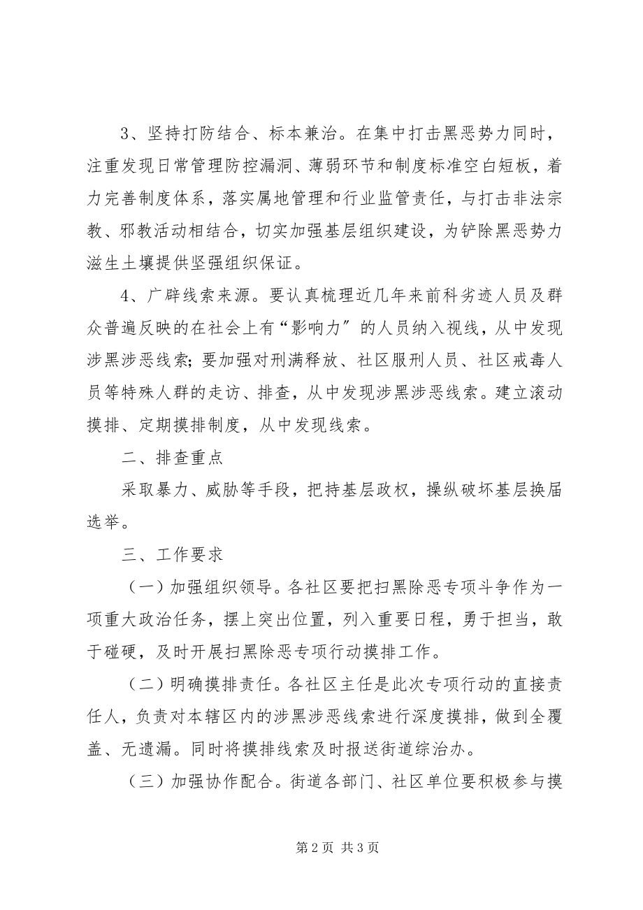 2023年扫黑除恶专项斗争排查工作方案.docx_第2页