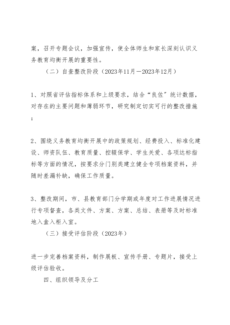 2023年学校义务教育均衡发展自查阶段工作方案.doc_第2页