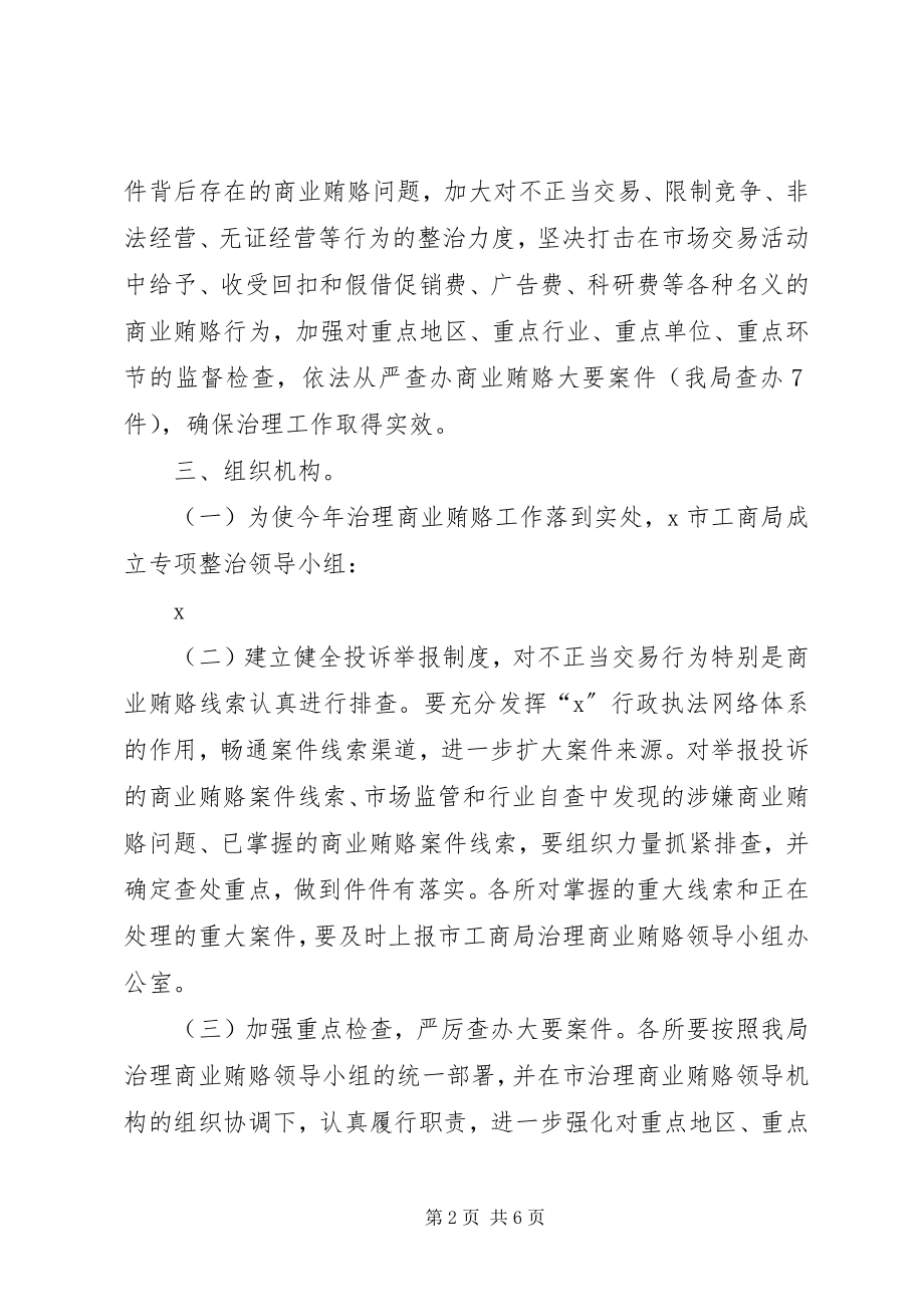 2023年工商局治理商业贿赂工作方案.docx_第2页