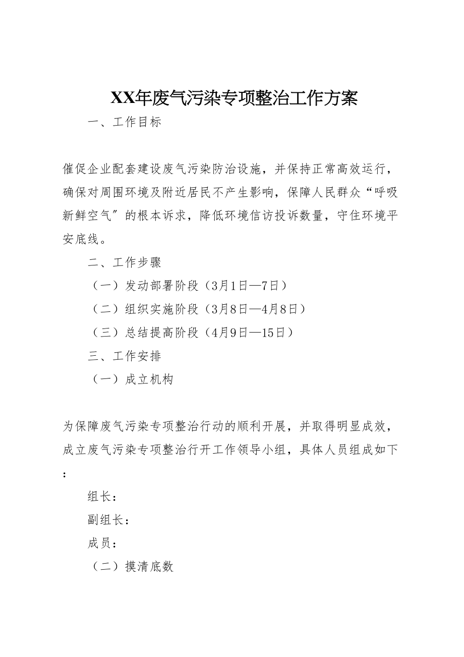 2023年废气污染专项整治工作方案.doc_第1页