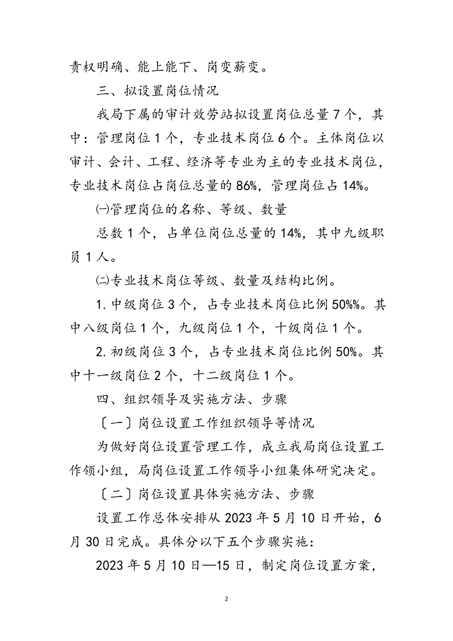 2023年审计服务站岗位设置工作方案范文.doc_第2页