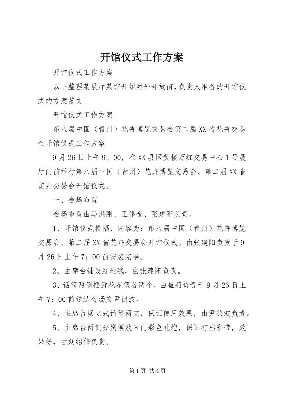 2023年开馆仪式工作方案.docx_第1页