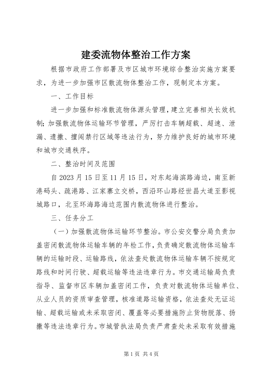 2023年建委流物体整治工作方案.docx_第1页