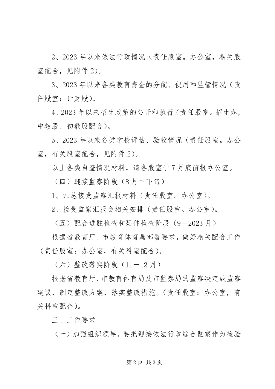 2023年教育局依法行政监察工作方案.docx_第2页