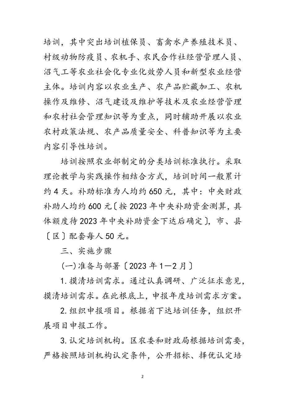 2023年年阳光工程培训工作方案范文.doc_第2页