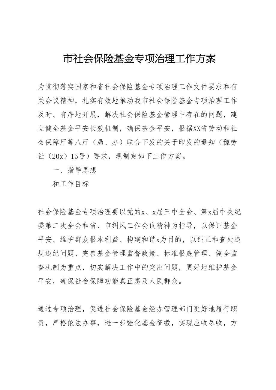 2023年市社会保险基金专项治理工作方案 .doc_第1页